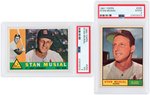 STAN MUSIAL PSA GRADED LOT OF FIVE CARDS.