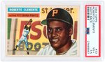 ROBERTO CLEMENTE TOPPS PSA GRADED LOT OF THREE CARDS.