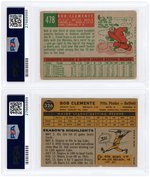 ROBERTO CLEMENTE TOPPS PSA GRADED LOT OF THREE CARDS.