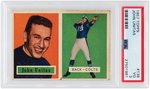 1950s TOPPS NFL HALL OF FAME MEMBERS PSA GRADED LOT OF THREE CARDS.