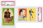 1950s TOPPS NFL HALL OF FAME MEMBERS PSA GRADED LOT OF THREE CARDS.