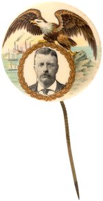 GRAPHIC 1904 ROOSEVELT PORTRAIT BUTTON HAKE #106.