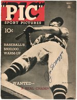 JOE DiMAGGIO SIGNED "PIC" MAGAZINE.