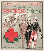 WORLD WAR I "RED CROSS CHRISTMAS" POSTER.