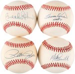 MLB SLUGGERS HARMON KILLEBREW/BROOKS ROBINSON/PETE ROSE/MIKE SCHMIDT SIGNED BASEBALL LOT.