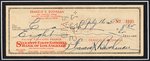 FRANCIS X. BUSHMAN SIGNED CHECK DISPLAY.