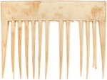 "G (EN.) WM H HARRISON" LOG CABIN MOTIF 1840 CAMPAIGN TORTISE SHELL COMB OR HAIR ORNAMENT.