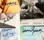 HOLLYWOOD LEGENDS SIGNED PHOTO LOT - STEWART/DOUGLAS/BACALL/FAIRBANKS/SCOTT.