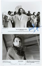 HOLLYWOOD ACTORS SIGNED PHOTO LOT - CAINE/LANDAU/DAFOE/SUTHERLAND/IRONS/NIELSEN.