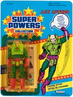 "SUPER POWERS COLLECTION - LEX LUTHOR" CARDED FIGURE & "LEX-SOAR 7" FACTORY-SEALED VEHICLE.