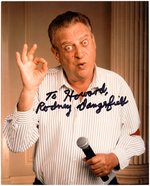 RODNEY DANGERFIELD SIGNED TIE & PHOTO.