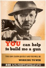 WORLD WAR II ENGLISH WAR WORK EMPLOYMENT POSTER PAIR.