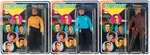 “STAR TREK” MEGO FIGURE TRIO ON CARDS.