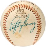 LEFTY GOMEZ SIGNED BASEBALL.