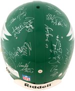 PHILADELPHIA EAGLES 1992 TEAM-SIGNED FOOTBALL HELMET.