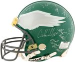 PHILADELPHIA EAGLES 1992 TEAM-SIGNED FOOTBALL HELMET.