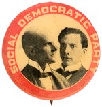 DEBS/HARRIMAN "SOCIAL DEMOCRATIC PARTY" JUGATE BUTTON HAKE SOC-1.