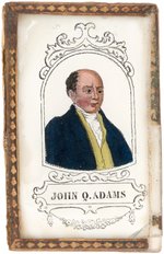 "JOHN Q. ADAMS/FORGET ME NOT" RARE COMMEMORATIVE PATCH BOX C. 1848.