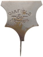 "GARFIELD AND ARTHUR" VERY UNUSUAL AND UNLISTED FIVE SIDED SILVERED BRASS STICKPIN.