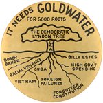 GOLDWATER "DEMOCRATIC LYNDON TREE" BUTTON HAKE #34.