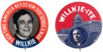 PAIR OF UNCOMMON WILLKIE PORTRAIT BUTTONS HAKE #40 AND #42.