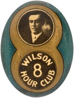 "WILSON 8 HOUR CLUB" OUTSTANDING OVAL BUTTON HAKE #3157.