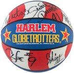 HARLEM GLOBETROTTERS TEAM-SIGNED BASKETBALL.