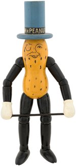 PLANTERS "MR. PEANUT" WOOD-JOINTED DOLL.