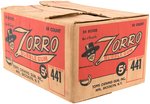 "ZORRO BUBBLE GUM" TOPPS GUM CARD SHIPPING CARTON.