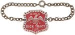 DICK TRACY GIRL'S DIVISION BADGE & BRACELET PLUS AIR DETECTIVE WINGS PIN.