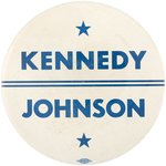 "KENNEDY JOHNSON" 1960 CAMPAIGN BUTTON HAKE #2055.