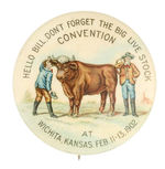 WICHITA LIVESTOCK CONVENTION STEER AS TELEPHONE CARTOON FROM HAKE COLLECTION & CPB.