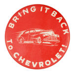 CHEVROLET SALES SLOGAN WITH SPEEDING VEHICLE.