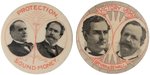 McKINLEY/HOBART AND BRYAN/SEWALL PAIR OF 1.5" JUGATE BUTTONS.