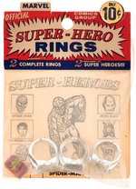 MARVEL "SUPER-HERO RINGS" ON STORE CARD.