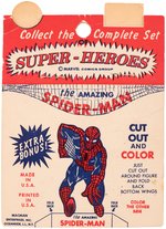 MARVEL "SUPER-HERO RINGS" ON STORE CARD.