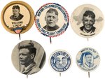 LINDBERGH SIX PHOTO EXAMPLES FROM HAKE'S COLLECTIBLE PIN-BACK BUTTONS BOOK.
