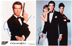 JAMES BOND PIERCE BROSNAN ERA SIGNED PHOTO LOT - BROSNAN/SAMANTHA BOND/SCORUPCO/CLEESE.