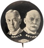 SCARCE "DAVIS BRYAN" 1924 JUGATE BUTTON HAKE #1.