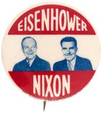 UNCOMMON "EISENHOWER NIXON" JUGATE BUTTON HAKE #6.