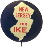 "NEW JERSEY FOR IKE" KEY BUTTON TO STATE SET.