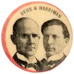 "DEBS & HARRIMAN" SOCALIST PARTY JUGATE BUTTON HAKE SOC-10.