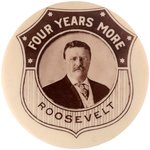 "FOUR YEARS MORE ROOSEVELT" SEPIA TONED REAL PHOTO BUTTON UNLISTED IN HAKE.