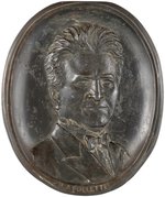 RARE ROBERT "LA FOLLETTE" WHITE METAL WALL PLAQUE.