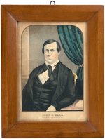 "JOHN P HALE THE CHAMPION OF LIBERTY AND FREE SOIL" HAND COLORED PRINT BY KELLOGG & COMSTOCK.