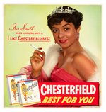 MISS HARLEM IRIS SMITH CHESTERFIELD CIGARETTES ADVERTISING SIGN.