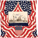 SPANISH-AMERICAN WAR PATRIOTIC TEXTILE PAIR FEATURING RARE "REMEMBER THE MAINE."