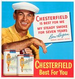 GOLFER BEN HOGAN CHESTERFIELD CIGARETTES ADVERTISING SIGN.