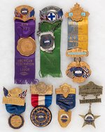 AF of L GROUP OF SEVEN "8 HOUR DAY" BADGES ALL DATED BETWEEN 1912 AND 1924.