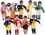 MUCHINSKY COLLECTION 8 "JAPAN" FELT/CELLO FOOTBALL PLAYERS PLUS ONE INDIAN.